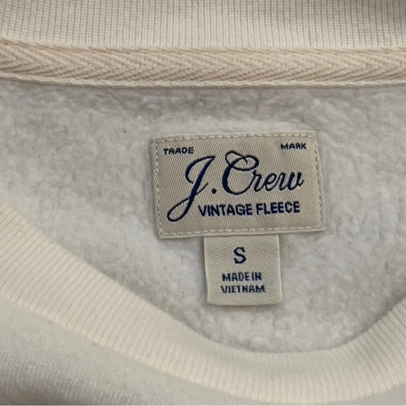 J. Crew Women’s Vintage Fleece Batwing Sweatshirt Natural - Picture 3 of 16